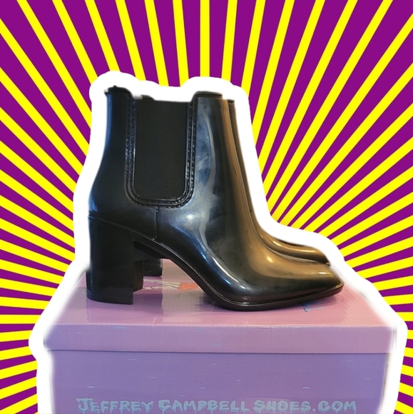 Jeffery Campbell black platform boots size 9 - Picture 3 of 4